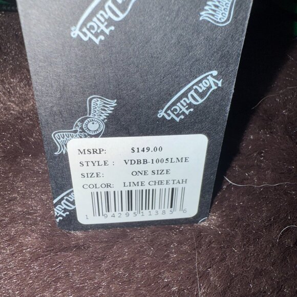 Von Dutch Lime Green Cheetah Print Bowling Crossbody Handbag NWT - Picture 8 of 8